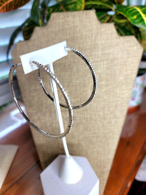 Brilliant Bling Hoops Silver - Kim Hawthorne Blingfling