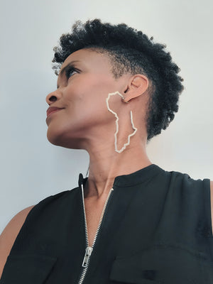 Mother Africa Silver Hoops (Large) - Kim Hawthorne BlingFling