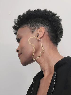Mother Africa Gold Hoops (Large) - Kim Hawthorne BlingFling