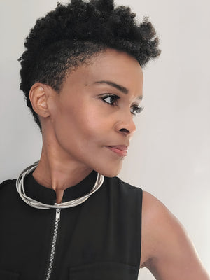 Triple Threat Silver Choker Necklace