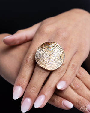 Kim Hawthorne BlingFling -Dizzying Delight Gold Ring - Paparazzi Accessories
