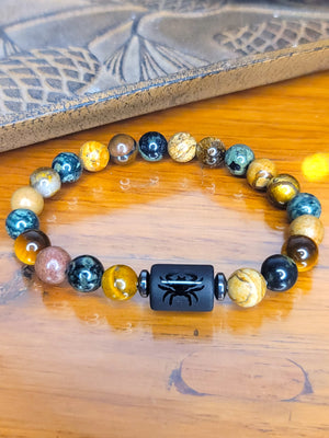 Cancer - Down To Earth Zodiac Stretch Unisex Bracelet