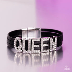 Paparazzi  Jewelry - Queen Of My Life Black Paparazzi Bracelet - Kim Hawthorne BlingFling