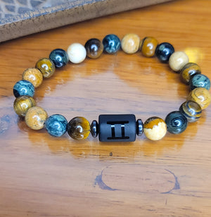 Gemini - Down To Earth Zodiac Stretch Unisex Bracelet