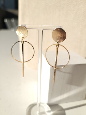 Draw The LIne Gold Earrings - Kim Hawthrone BlingFling