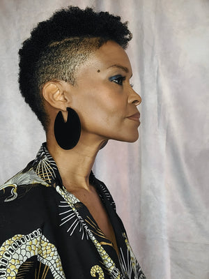 Full Circle Modern Earring - Black