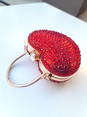 Clutch My Heart Clutch - Red Rhinestone Clutch