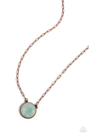 Paparazzi  Jewelry - Suspended Stone Copper Necklace - Kim Hawthorne BlingFling